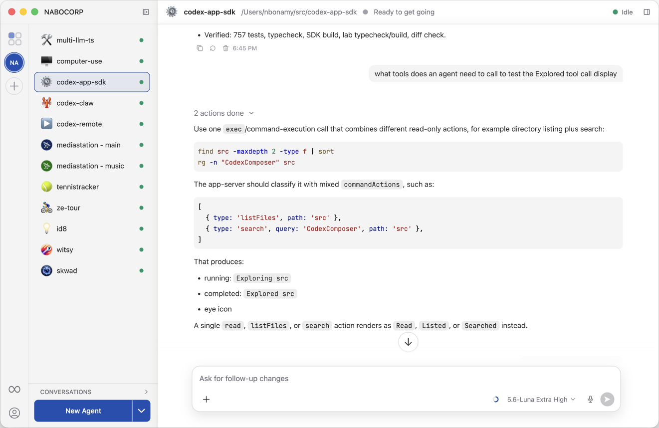 Codex Claw coordinating a team of coding agents